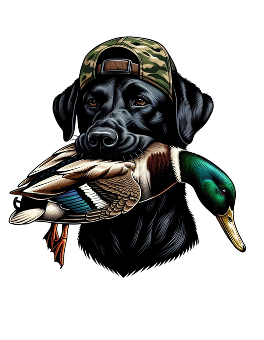 Let me getum (Black Lab-Mallard)
